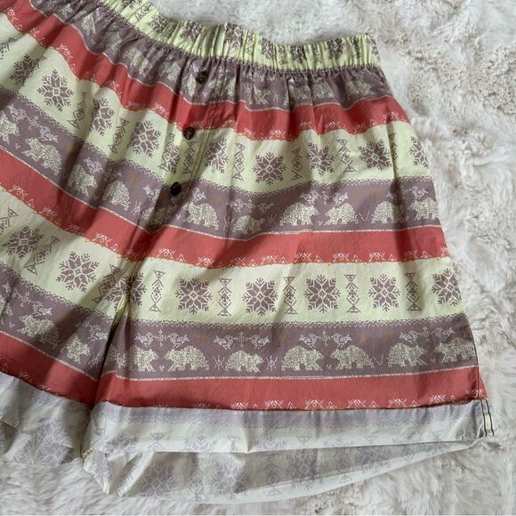 NWT free people intimates yellow and orange patterned long cuffed shorts - Picture 5 of 8